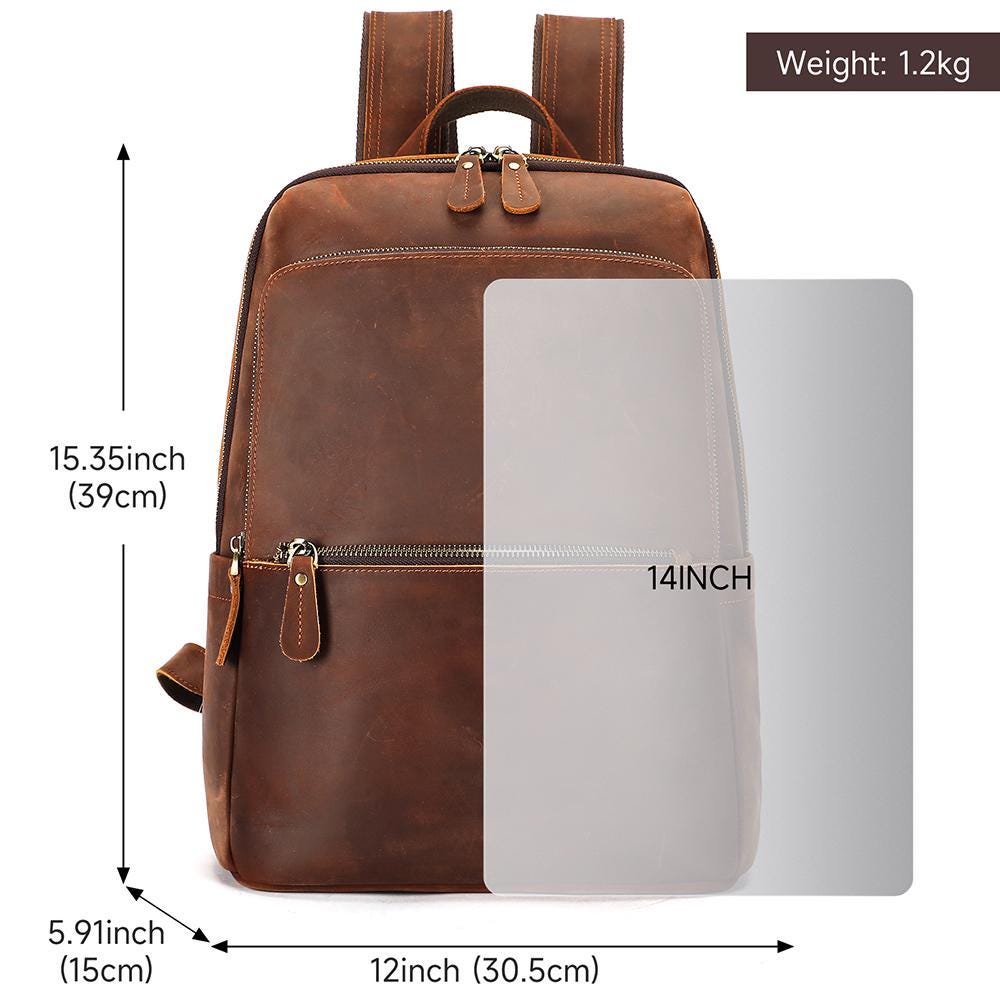 Vintage Leather Backpack | Morgan