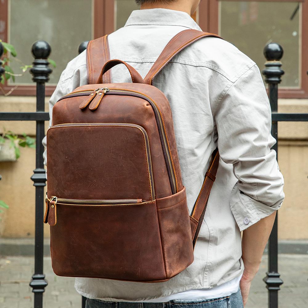 Vintage Leather Backpack | Morgan