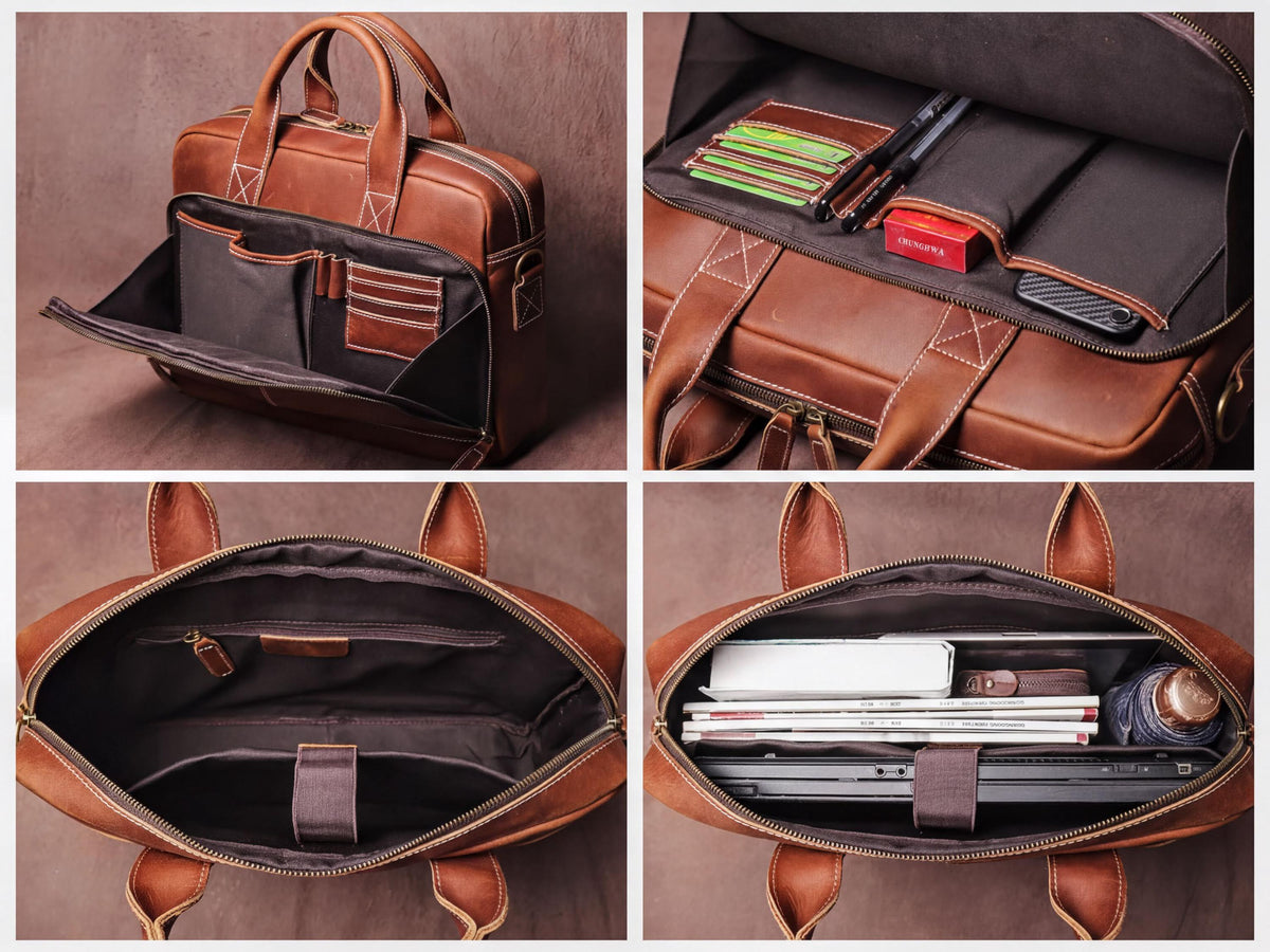 Leather Laptop Messenger Bag | Stich
