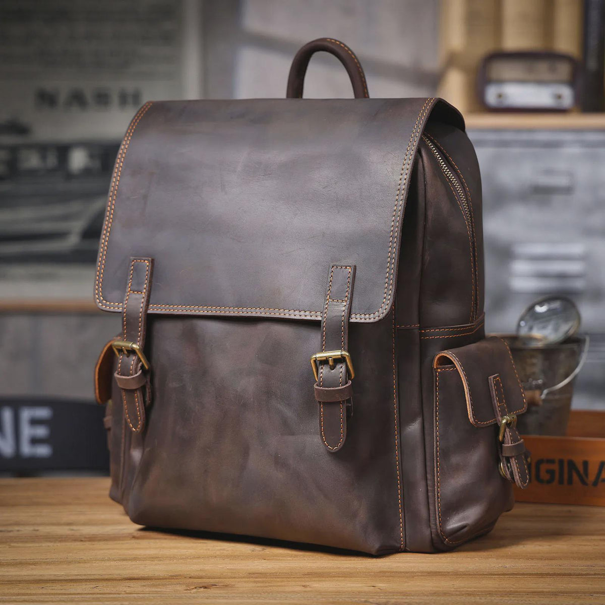 Vintage laptop backpack | Archer