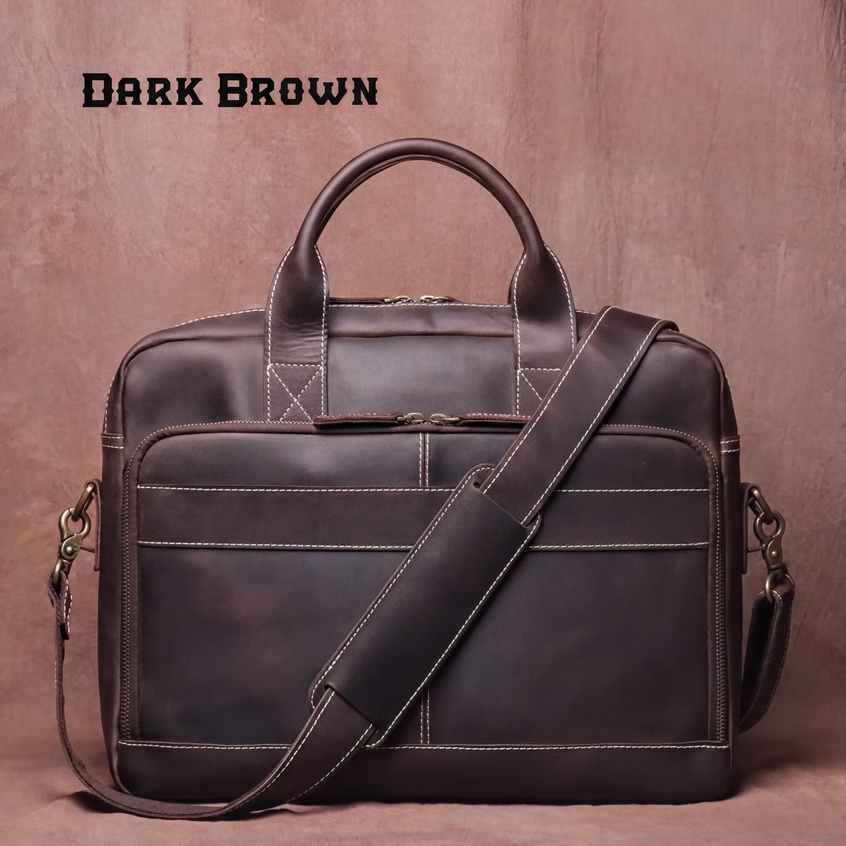 Leather Laptop Messenger Bag | Stich