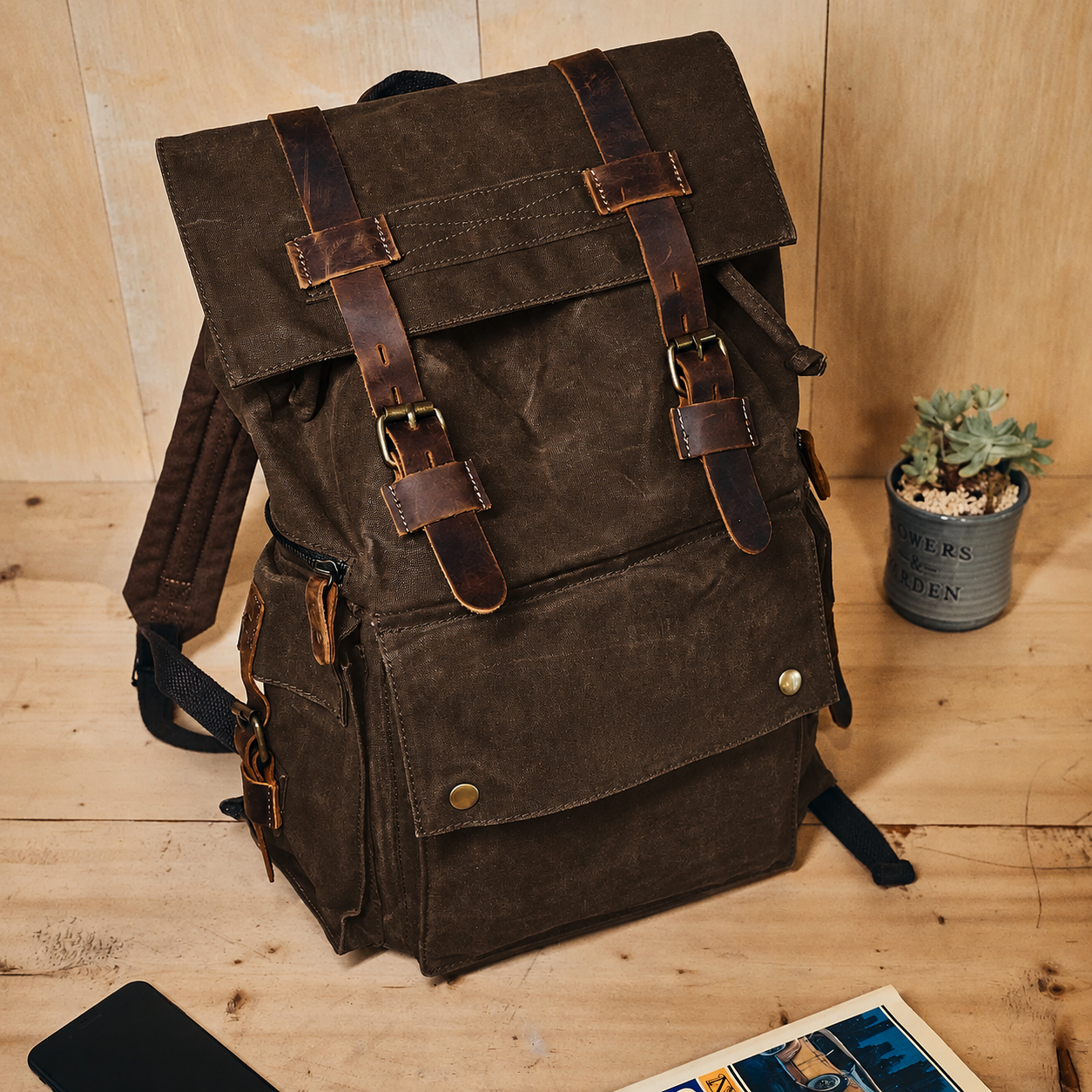 Waxed Canvas Backpack | Sent