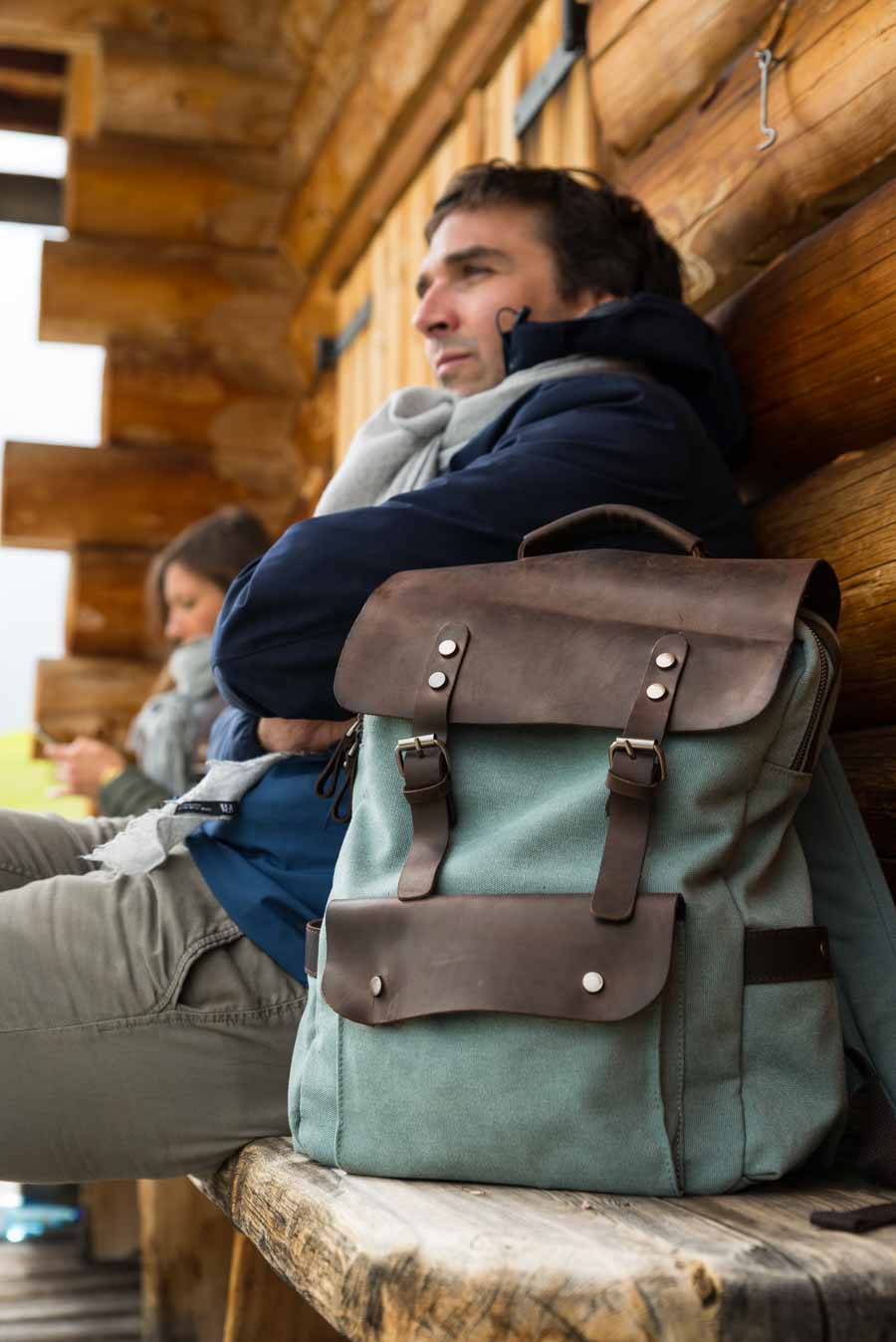 Rugged Canvas Backpack with Laptop Sleeve | Nomad