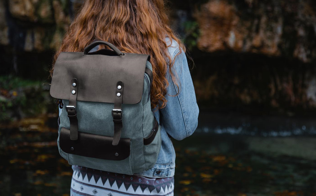 Rugged Canvas Backpack with Laptop Sleeve | Nomad