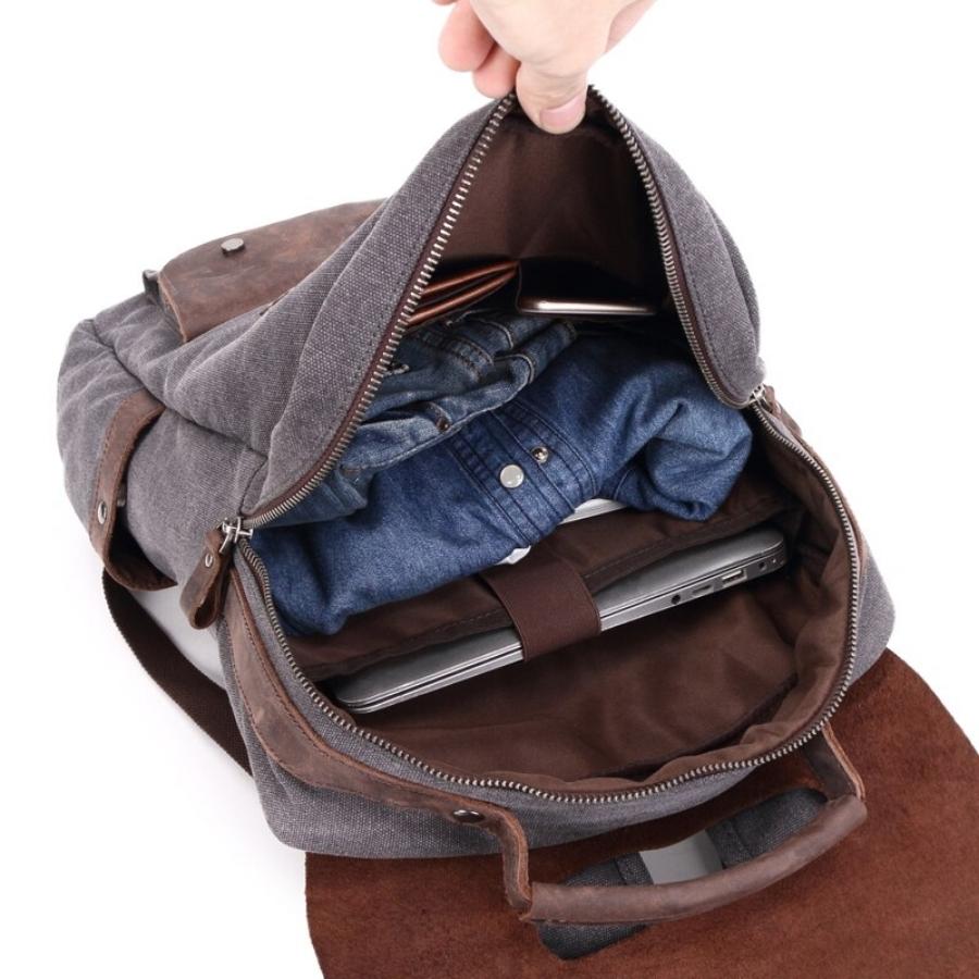 Rugged Canvas Backpack with Laptop Sleeve | Nomad