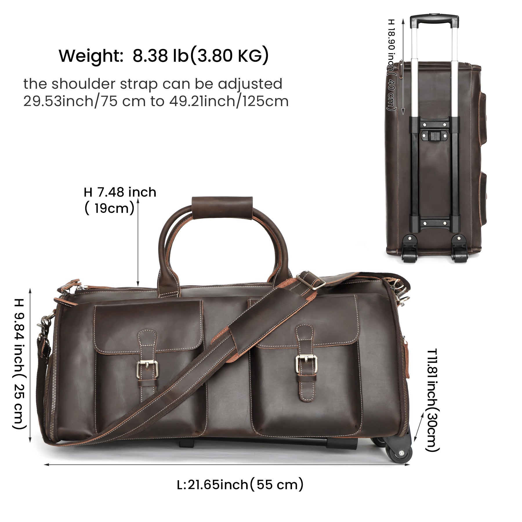 Travel Leather Duffle Bag | Yorker