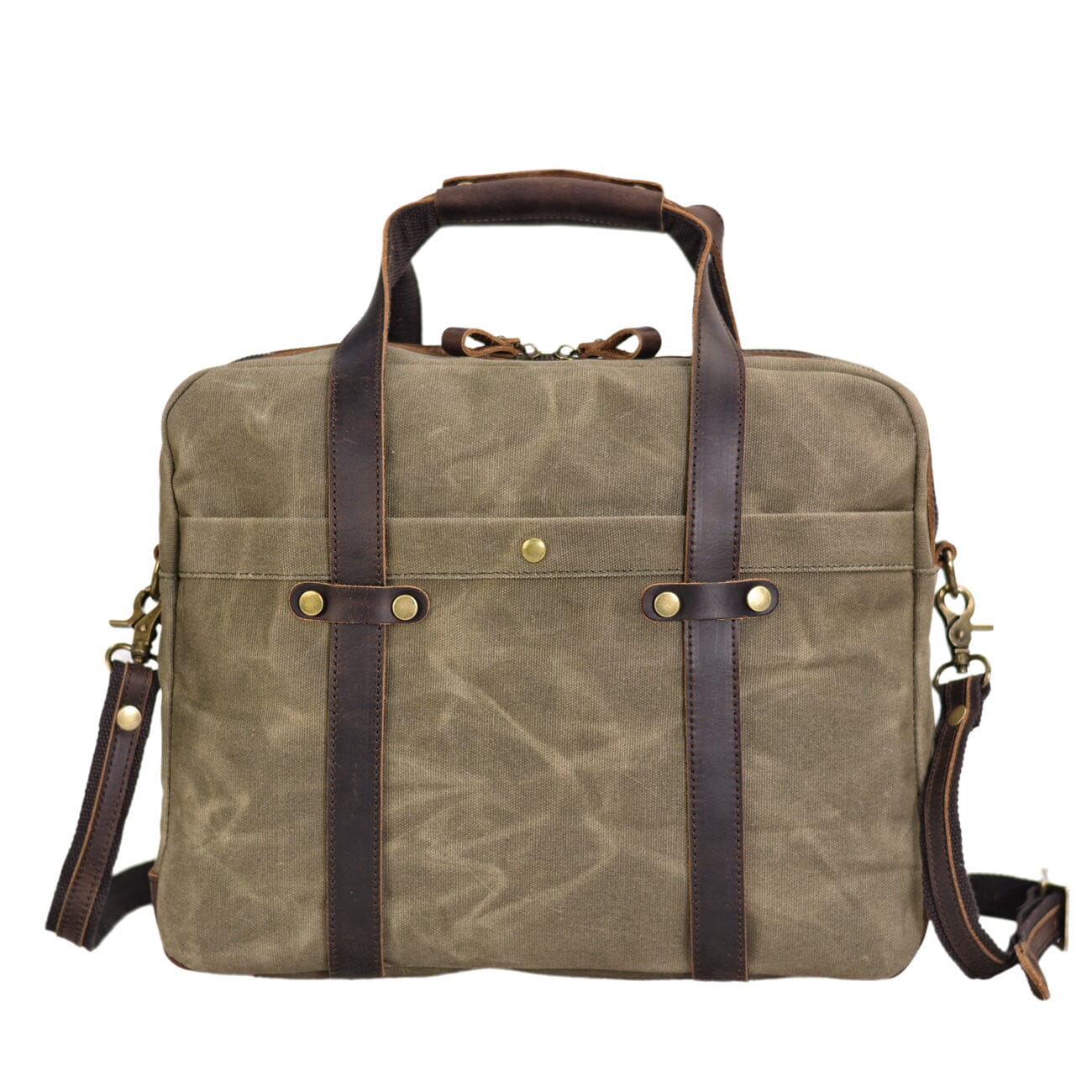 Waxed Canvas Laptop Briefcase |  Frontier
