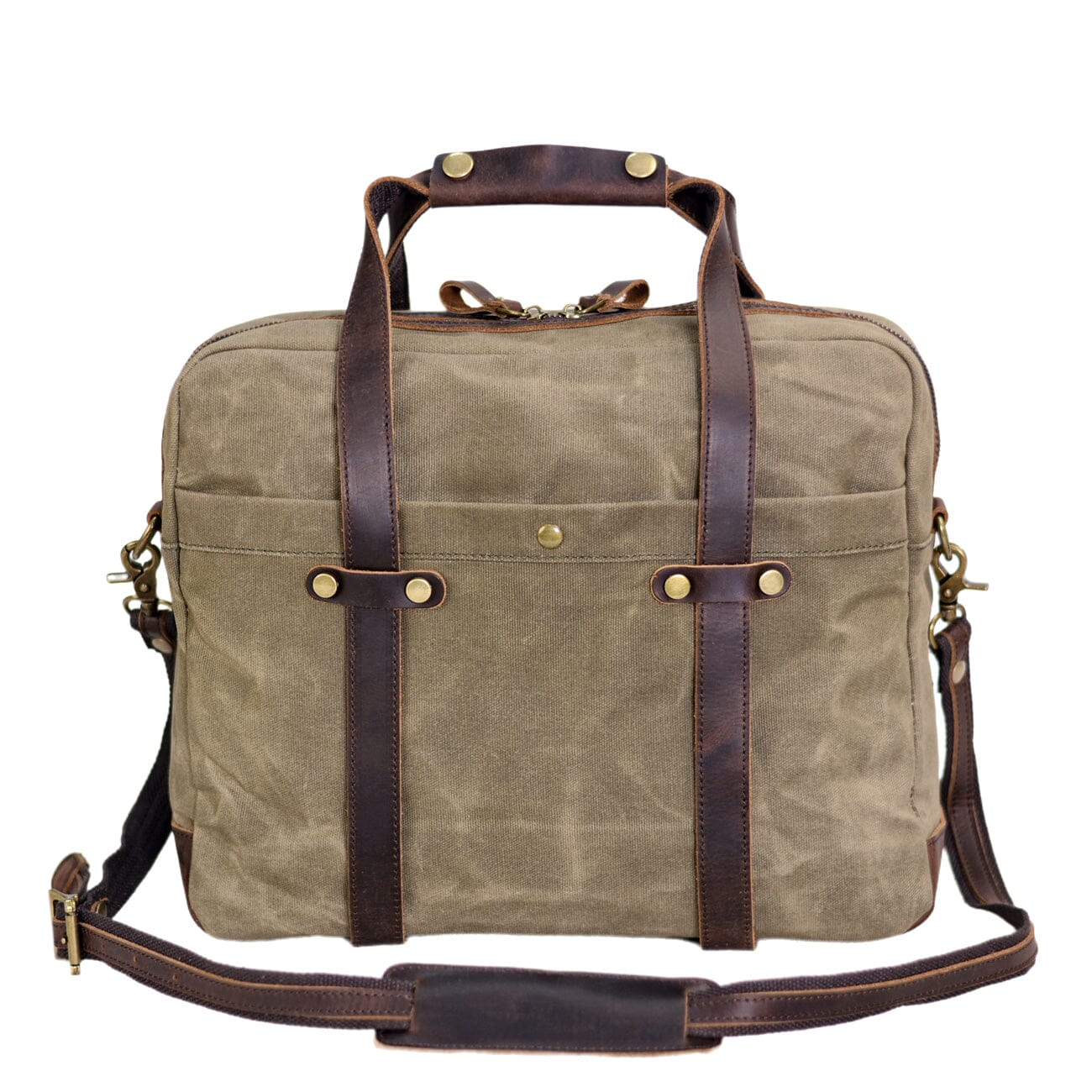 Waxed Canvas Laptop Briefcase |  Frontier