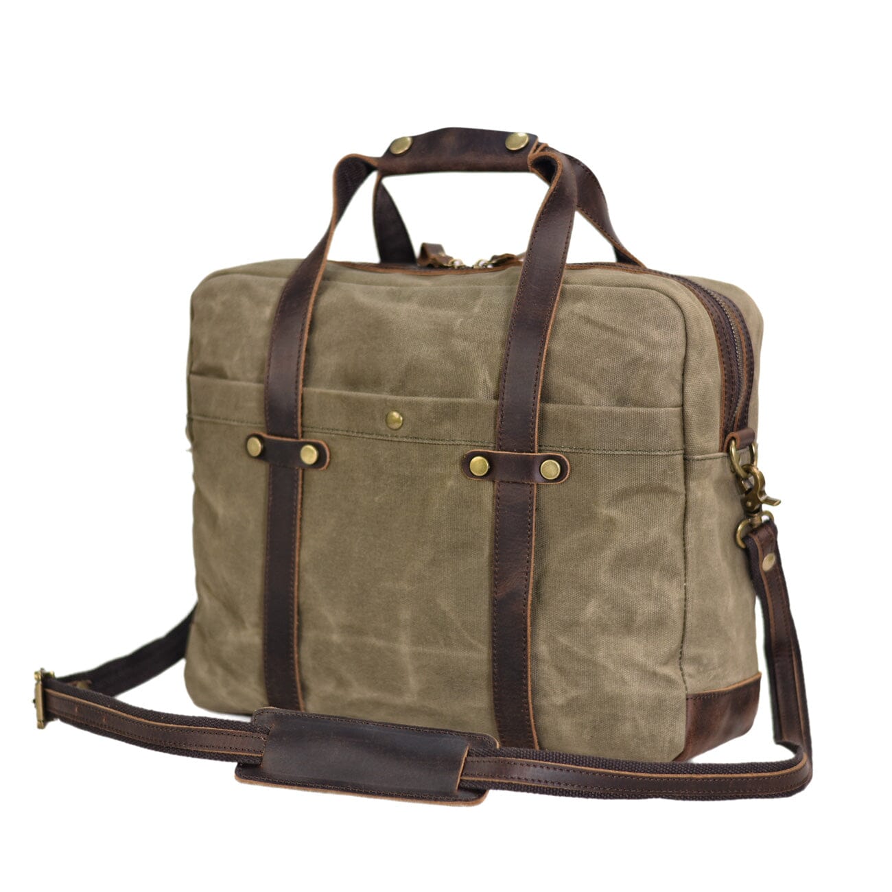 Waxed Canvas Laptop Briefcase |  Frontier