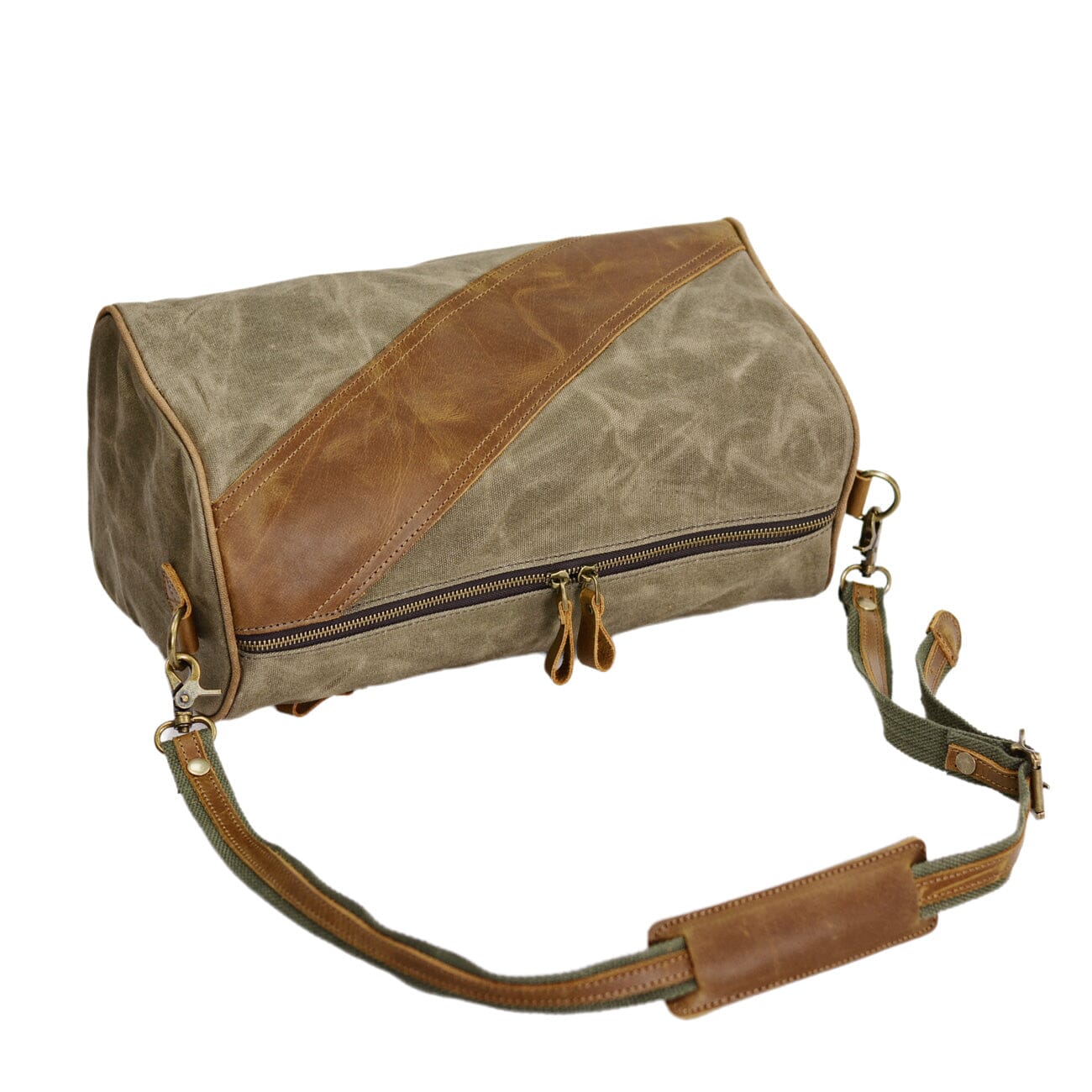 Waxed Canvas & Leather Sling Bag | Timber