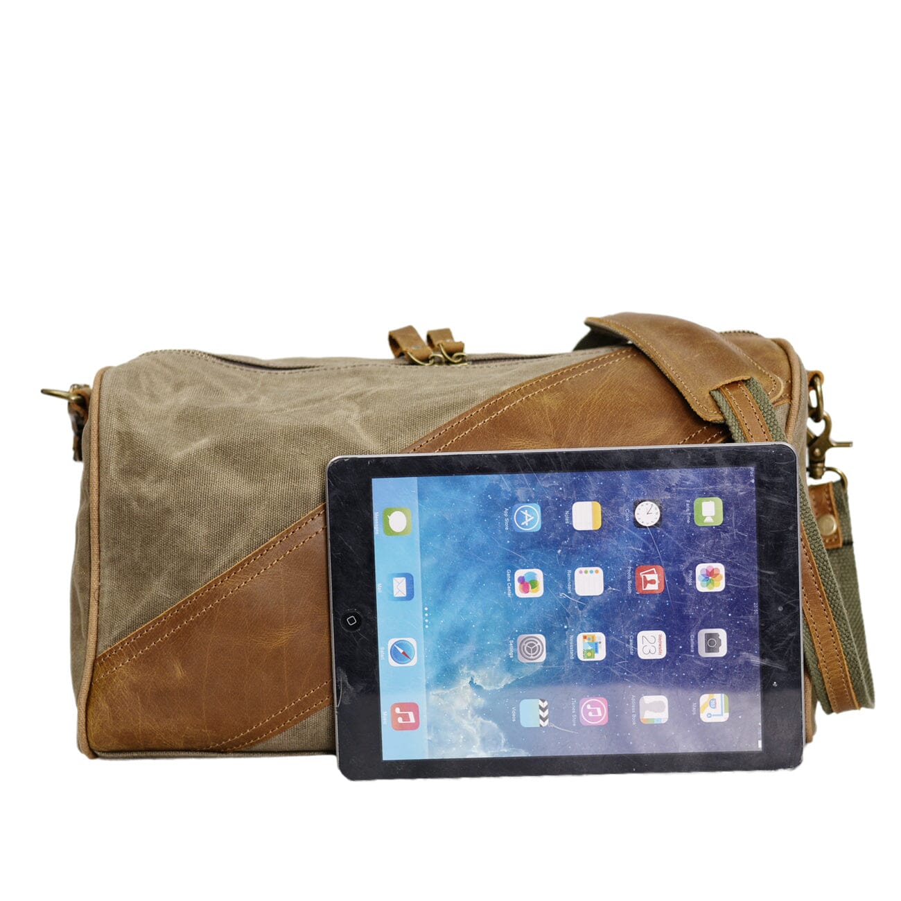 Waxed Canvas & Leather Sling Bag | Timber