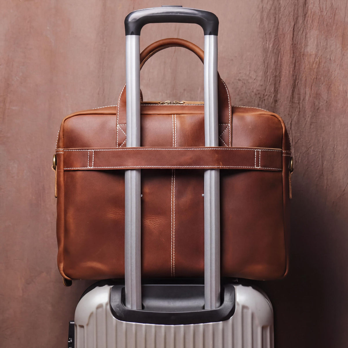 Leather Laptop Messenger Bag | Stich