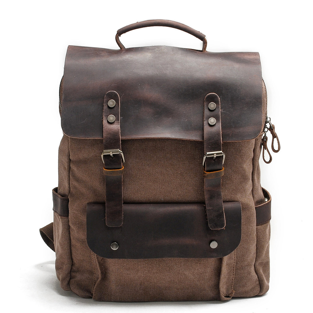 Helsinki Canvas Backpack - Coffee