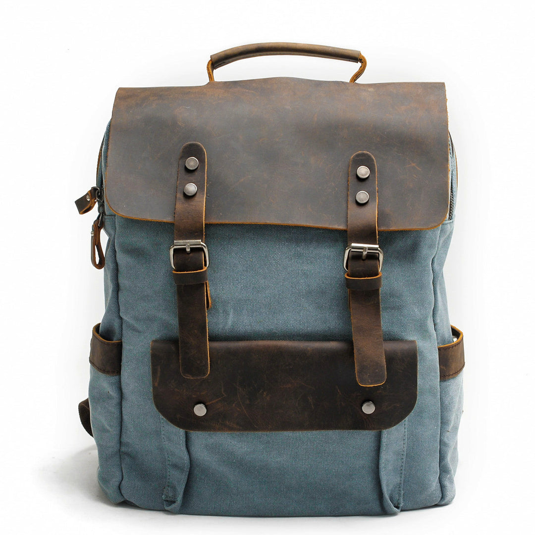 Helsinki Canvas Backpack Light Blue