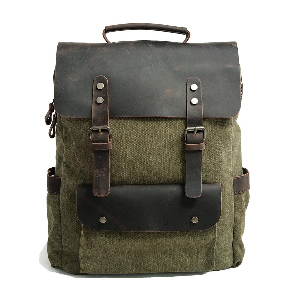Helsinki Canvas Backpack - Light Green