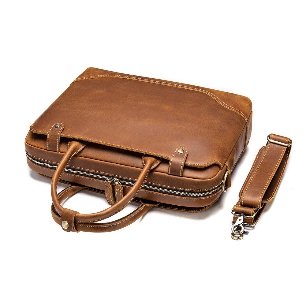Leather Laptop Messenger Bag | Cooper
