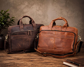 Leather Laptop Messenger Bag | Stich