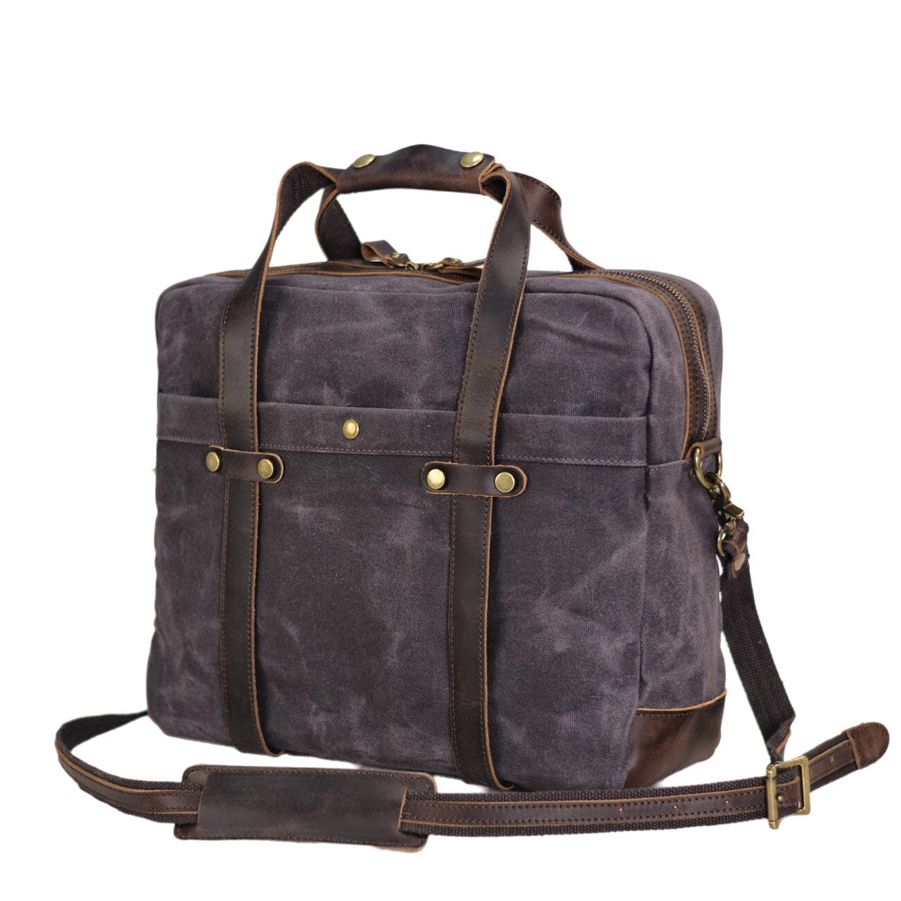 Waxed Canvas Laptop Briefcase |  Frontier