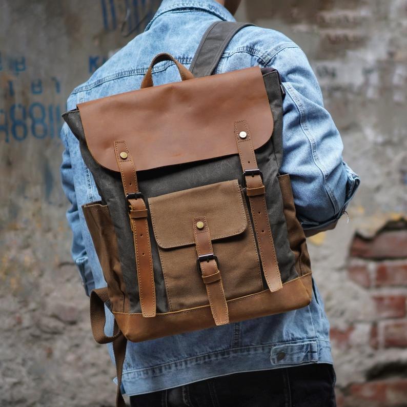 Vintage Canvas  Backpack | Visto