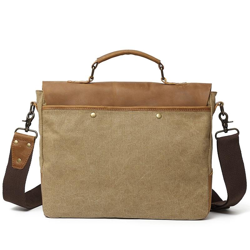 Canvas Laptop Messenger Bag for Men | Frank