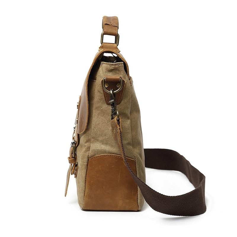 Canvas Laptop Messenger Bag for Men | Frank