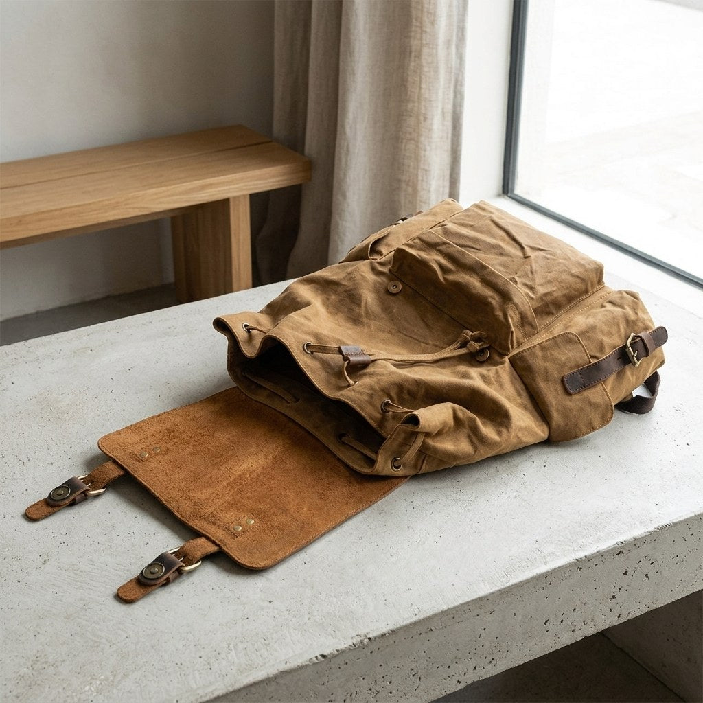 Waxed Canvas Backpack |Noren