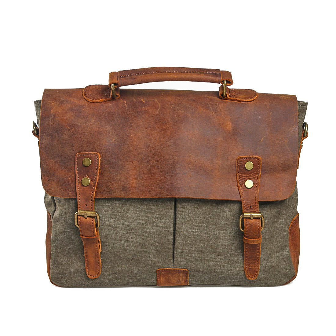 Canvas Laptop Messenger Bag for Men | Frank
