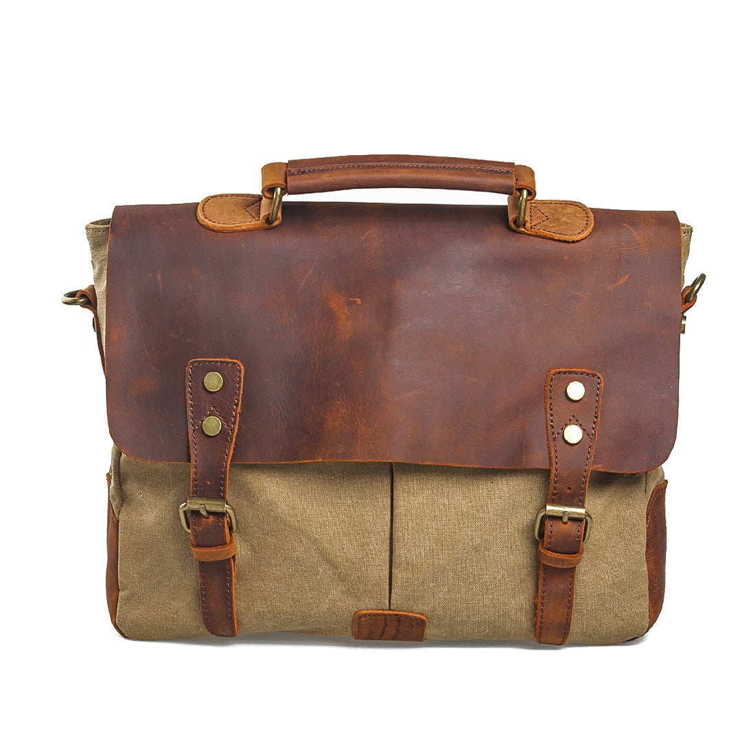 Canvas Laptop Messenger Bag for Men | Frank