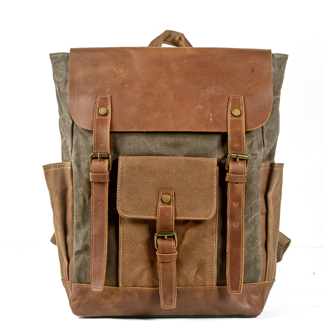 Göteborg Canvas Backpack - Green Army