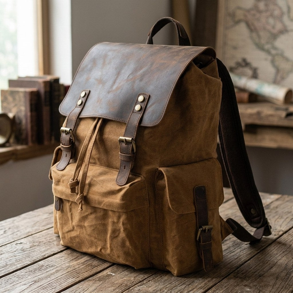 Waxed Canvas Backpack |Noren
