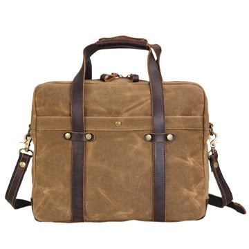 Waxed Canvas Laptop Briefcase |  Frontier