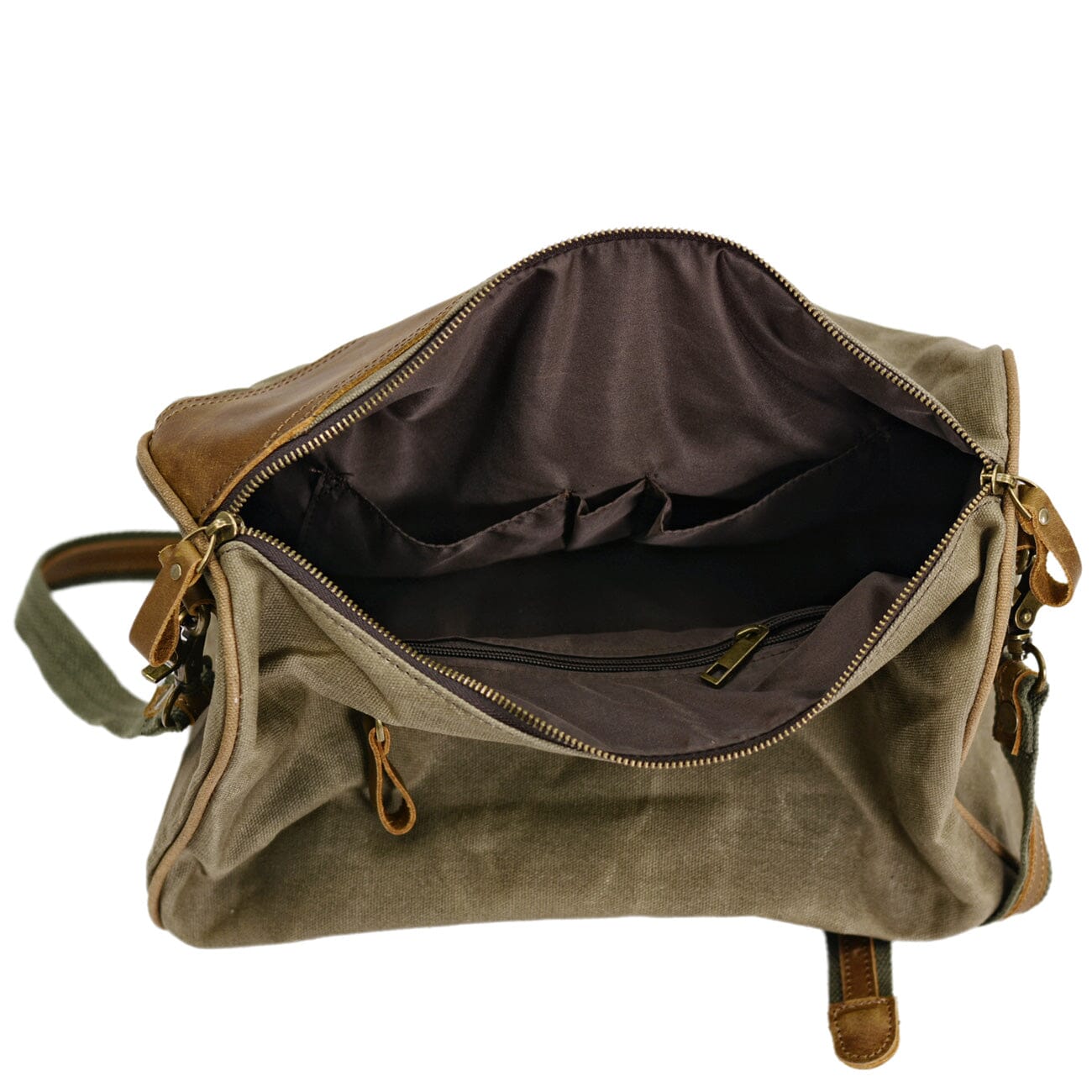 Waxed Canvas & Leather Sling Bag | Timber