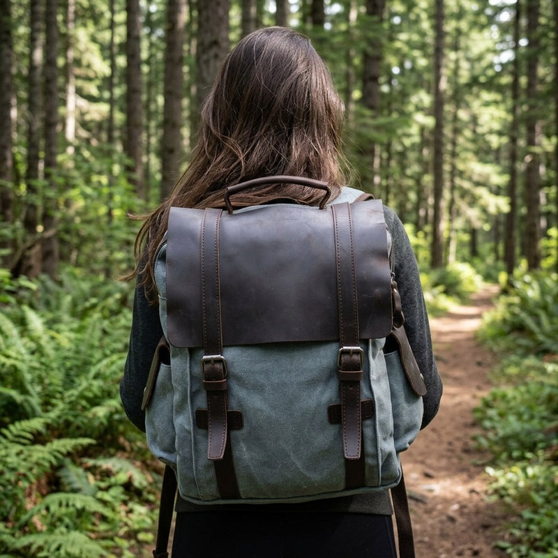 Manitoba on woman in forest