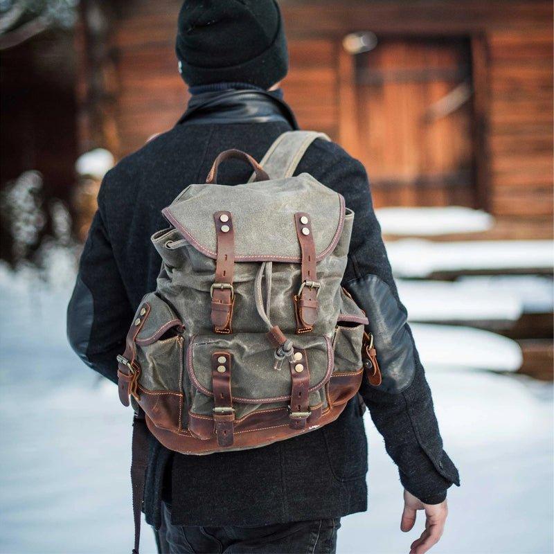 Canvas Hiking Rucksack with Drawstring | Voyager