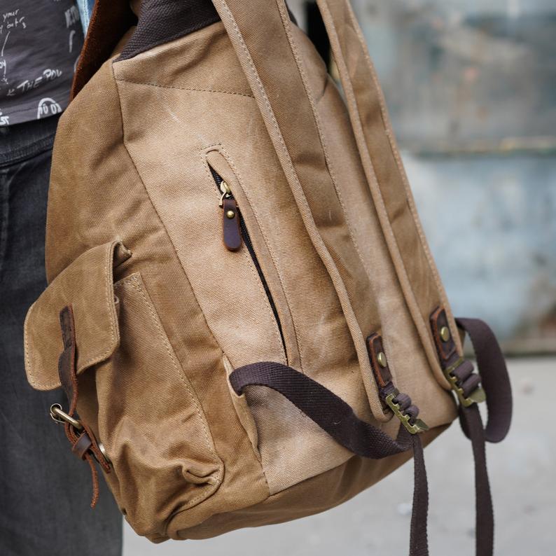 Vintage Waxed Canvas  Backpack | Grant