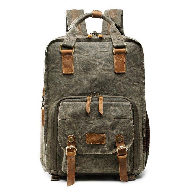 Waterproof Waxed Canvas Camera Backpack | Leonardo