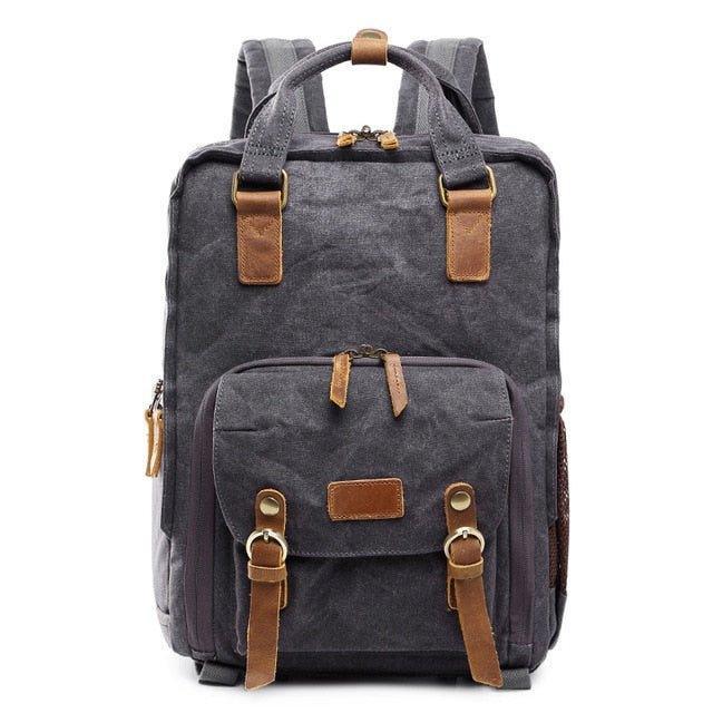 Waterproof Waxed Canvas Camera Backpack | Leonardo