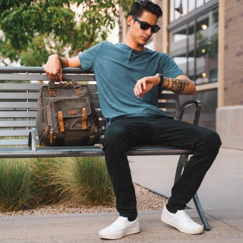 Waterproof Waxed Canvas Camera Backpack | Leonardo