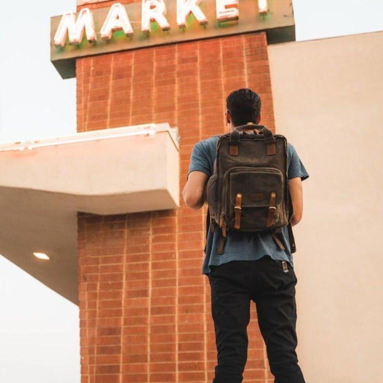 Waterproof Waxed Canvas Camera Backpack | Leonardo