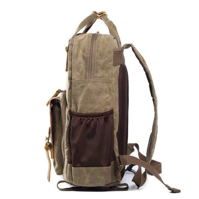 Waterproof Waxed Canvas Camera Backpack | Leonardo